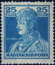 Charles I (1887, 1922) Emperor of Austria and as IV. Karoly (Karl IV) King of Hungary 1916â€“1918.