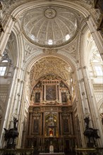 Altar interior of the cathedral inside the former mosque, Cordoba, Spain, Europe