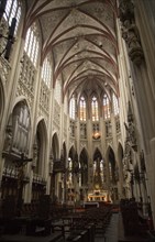 Interior of Saint John cathedral church, 's-Hertogenbosch, Den Bosch, North Brabant province,