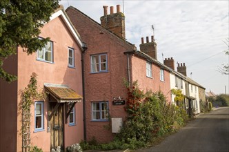 Historic village houses in Butley, Suffolk, England, UK