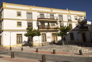 Large historic building in Barrio de Santiago, Jerez de la Frontera, Spain, Europe