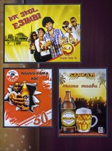 African advertising beer posters for Doppel Munich, Skol and Sankayi
