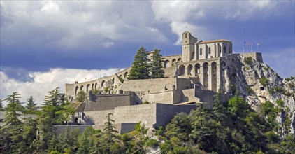 Citadel of the city Sisteron on the banks of the River Durance, Provence-Alpes-Cote d'Azur,