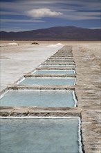 Salt extraction on the Salar Grande in the Jujuy province of Argentina