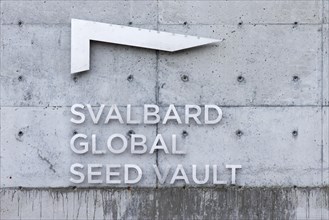 Entrance to the Svalbard Global Seed Vault, largest seed bank in the world and backup facility for