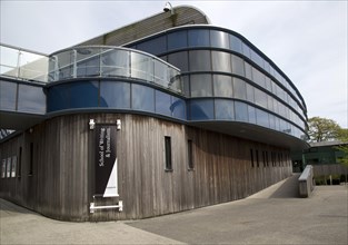 Modern architecture at Tremough campus, University of Falmouth, Penryn, Cornwall, England, UK
