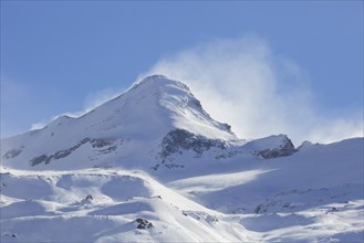 La Tresenta in winter, mountain in the Gran Paradiso National Park, Graian Alps on the border