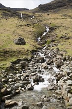 Small fell stream, Buttermere, Lake District national park, Cumbria, England, UK