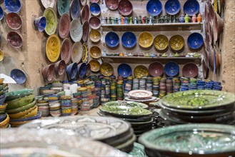 Handmade ceramic products in a pottery, Tamegroute, Morocco, Africa