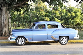 Chevrolet, vintage car from the 50s, Vinales, Valle de Vinales, Pinar del Rio province, Cuba,