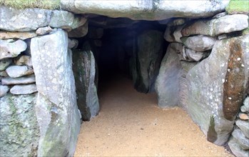 West Kennet neolithic long barrow chambered tomb, Wiltshire, England, UK