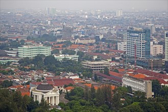 Smog hanging over the capital city Jakarta, Java, Indonesia, Asia