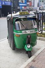 Tuk Tuk motorised tricycle taxi vehicle, Colombo, Sri Lanka, Asia