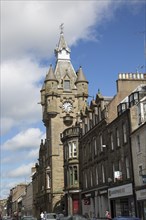 Historic buildings in Hawick, Roxburghshire, Scotland, UK