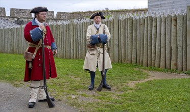 Fortress Louisburg soldiers in historical dress Sydney Canada
