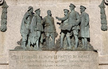 Detail of monument to General Miguel Primo de Rivera, Plaza del Arenal, Jerez de la Frontera,