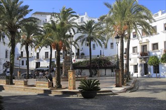 Plaza de Espana, Vejer de la Frontera, Cadiz Province, Spain, Europe