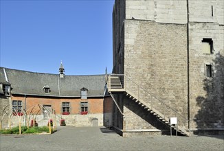The medieval Burbant Tower, Tour Burbant at Ath, Hainaut, Belgium, Europe