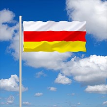 The flag of South Ossetia, part of Georgia but independent, Studio