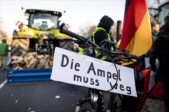 Pictures taken during the farmers' protests in Berlin. Farmers are demonstrating against the