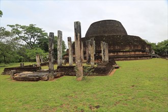 Pabula Vihara temple, UNESCO World Heritage Site, the ancient city of Polonnaruwa, Sri Lanka, Asia