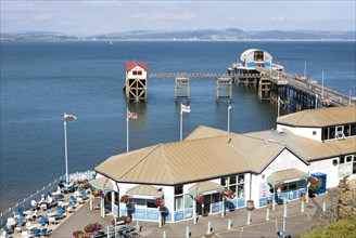Pier and lifeboat station, Mumbles, Gower peninsula, near Swansea, South Wales, UK