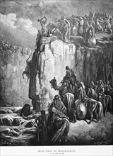Elijah kills the prophet of Baal, 1st Book of Kings, battle, armies, soldiers, camels, horses,