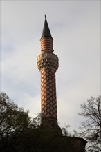 Minaret of mosque in city centre of Plovdiv, Bulgaria, eastern Europe, Europe