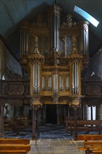 17th century oak organ by organ builder Thomas Dallam, Enclos Paroissial parish of Guimiliau,