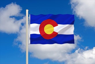 The flag of Colorado, USA, Studio, North America