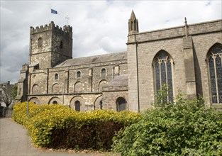 Historic Priory Church of St Mary in town of Chepstow, Monmouthshire, Wales, UK