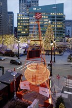 Detroit, Michigan, The world's tallest Salvation Army red kettle in Campus Martius Park. The