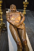 Sculpture by Luigi Mattei of Jesus Christ based on the Turin shroud, Saint John cathedral church,
