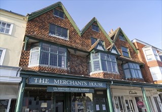 The Merchant's House on the High Street in Marlborough, Wiltshire, England, UK