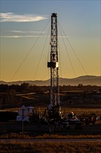 Lochbuie, Colorado, An oil drilling rig northeast of Denver