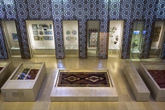 Carpets from the Islamic world in the Cinquantenaire Museum in Brussels, Belgium, Europe