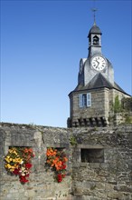 Belfry at the entrance gate to the medieval Ville Close at Concarneau, Finistere, Brittany, France,
