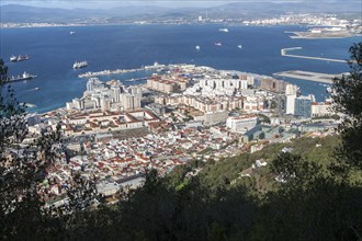High density modern apartment block housing, Gibraltar, British overseas territory in southern