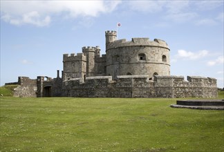 Historic buildings at Pendennis Castle, Falmouth, Cornwall, England, UK