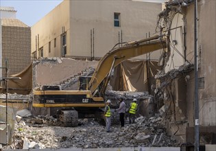 Small construction site in the Al Fahidi neighbourhood, Dubai, United Arab Emirates, Asia