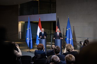Federal Chancellor Olaf Scholz (SPD) and Luc Frieden, Prime Minister of the Grand Duchy of