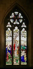 Stained glass window, Roman catholic church of Saint John the Evangelist, Bath, north east