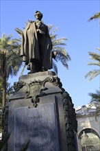 Monument statue to Duke of Rivas, Jardines de la Victoria, Cordoba, Spain, Europe