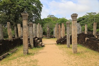 Atadage building in the Quadrangle, UNESCO World Heritage Site, the ancient city of Polonnaruwa,
