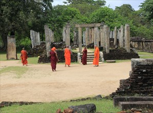 Atadage building in The Quadrangle, UNESCO World Heritage Site, the ancient city of Polonnaruwa,