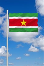 The flag of Suriname, country in South America, Studio