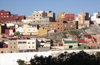 Housing in Melilla autonomous city state Spanish territory in north Africa, Spain, Europe