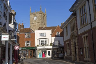 Church of Saint Mary and historic buildings, Marlborough, Wiltshire, England, UK