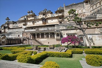 Garden of Bundi Palace, Rajasthan, India, Asia