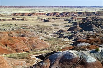 The Painted Desert, part of the Petrified Forest National Park stretches some 50, 000 acres of